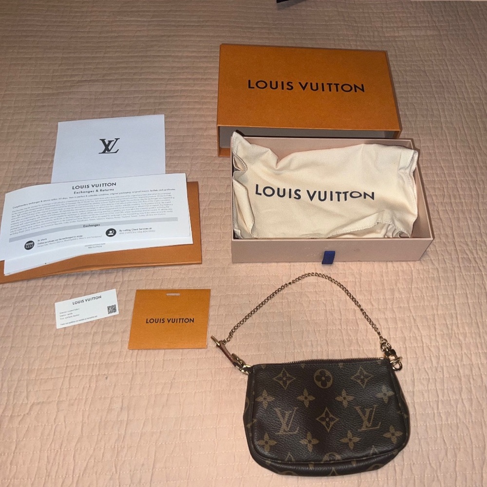 AUTHENTIC Louis Vuitton Mini Monogram Pouchette LIKE NEW